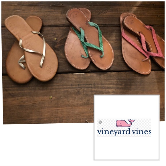 Vineyard Vines Shoes - 3 pair vineyard vine flip flops